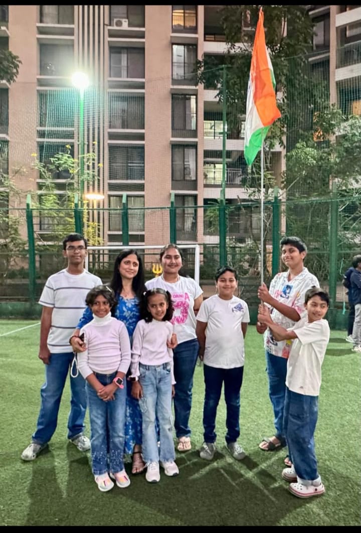 Republic Day celebration with teacher and students